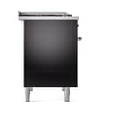 Nostalgie II 40 UPD40FQNMPBKC Freestanding Dual Fuel Range with 6 Sealed Burners with Griddle Double Oven with Solid Door with Chrome knobs view 4