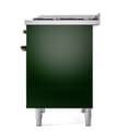 Nostalgie II 40 UPD40FQNMPEGB Freestanding Dual Fuel Range with 6 Sealed Burners with Griddle Double Oven with Solid Door with Bronze knobs view 5