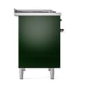 Nostalgie II 40 UPD40FQNMPEGB Freestanding Dual Fuel Range with 6 Sealed Burners with Griddle Double Oven with Solid Door with Bronze knobs view 4