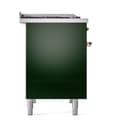 Nostalgie II 40 UPD40FQNMPEGP Freestanding Dual Fuel Range with 6 Sealed Burners with Griddle Double Oven with Solid Door with Copper knobs view 4