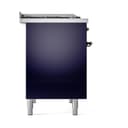 Nostalgie II 40 UPD40FQNMPMBB Freestanding Dual Fuel Range with 6 Sealed Burners with Griddle Double Oven with Solid Door with Bronze knobs view 4