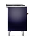 Nostalgie II 40 UPD40FQNMPMBP Freestanding Dual Fuel Range with 6 Sealed Burners with Griddle Double Oven with Solid Door with Copper knobs view 4
