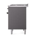 Nostalgie II 40 UPD40FQNMPMGB Freestanding Dual Fuel Range with 6 Sealed Burners with Griddle Double Oven with Solid Door with Bronze knobs view 5