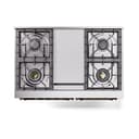 Nostalgie II 40 UPD40FQNMPMGC Freestanding Dual Fuel Range with 6 Sealed Burners with Griddle Double Oven with Solid Door with Chrome knobs view 3