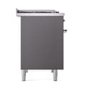 Nostalgie II 40 UPD40FQNMPMGC Freestanding Dual Fuel Range with 6 Sealed Burners with Griddle Double Oven with Solid Door with Chrome knobs view 4
