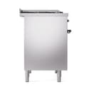 Nostalgie II 40 UPD40FQNMPSSB Freestanding Dual Fuel Range with 6 Sealed Burners with Griddle Double Oven with Solid Door with Bronze knobs view 4
