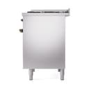 Nostalgie II 40 UPD40FQNMPSSB Freestanding Dual Fuel Range with 6 Sealed Burners with Griddle Double Oven with Solid Door with Bronze knobs view 5