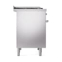 Nostalgie II 40 UPD40FQNMPSSC Freestanding Dual Fuel Range with 6 Sealed Burners with Griddle Double Oven with Solid Door with Chrome knobs view 4