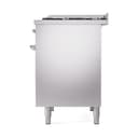 Nostalgie II 40 UPD40FQNMPSSC Freestanding Dual Fuel Range with 6 Sealed Burners with Griddle Double Oven with Solid Door with Chrome knobs view 5