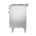 Nostalgie II 40 UPD40FQNMPSSP Freestanding Dual Fuel Range with 6 Sealed Burners with Griddle Double Oven with Solid Door with Copper knobs view 5