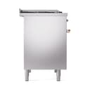 Nostalgie II 40 UPD40FQNMPSSP Freestanding Dual Fuel Range with 6 Sealed Burners with Griddle Double Oven with Solid Door with Copper knobs view 4