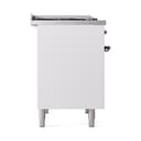 Nostalgie II 40 UPD40FQNMPWHB Freestanding Dual Fuel Range with 6 Sealed Burners with Griddle Double Oven with Solid Door with Bronze knobs view 4