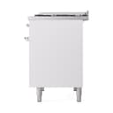 Nostalgie II 40 UPD40FQNMPWHC Freestanding Dual Fuel Range with 6 Sealed Burners with Griddle Double Oven with Solid Door with Chrome knobs view 5