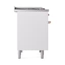 Nostalgie II 40 UPD40FQNMPWHP Freestanding Dual Fuel Range with 6 Sealed Burners with Griddle Double Oven with Solid Door with Copper knobs view 4