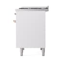 Nostalgie II 40 UPD40FQNMPWHP Freestanding Dual Fuel Range with 6 Sealed Burners with Griddle Double Oven with Solid Door with Copper knobs view 5