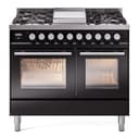Professional Plus II 40 UPD40FWMPBK Freestanding Dual Fuel Range with 6 Sealed Burners with Griddle Double Oven with Triple Glass Door with Stainless Steel knobs view 1