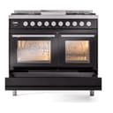 Professional Plus II 40 UPD40FWMPBK Freestanding Dual Fuel Range with 6 Sealed Burners with Griddle Double Oven with Triple Glass Door with Stainless Steel knobs view 6