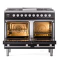 Professional Plus II 40 UPD40FWMPBK Freestanding Dual Fuel Range with 6 Sealed Burners with Griddle Double Oven with Triple Glass Door with Stainless Steel knobs view 3