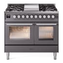 Professional Plus II 40 UPD40FWMPMG Freestanding Dual Fuel Range with 6 Sealed Burners with Griddle Double Oven with Triple Glass Door with Stainless Steel knobs view 1