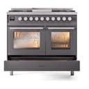 Professional Plus II 40 UPD40FWMPMG Freestanding Dual Fuel Range with 6 Sealed Burners with Griddle Double Oven with Triple Glass Door with Stainless Steel knobs view 6