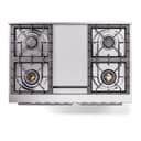 Professional Plus II 40 UPD40FWMPMG Freestanding Dual Fuel Range with 6 Sealed Burners with Griddle Double Oven with Triple Glass Door with Stainless Steel knobs view 8