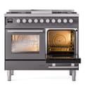 Professional Plus II 40 UPD40FWMPMG Freestanding Dual Fuel Range with 6 Sealed Burners with Griddle Double Oven with Triple Glass Door with Stainless Steel knobs view 5