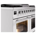 Professional Plus II 40 UPD40FWMPWH Freestanding Dual Fuel Range with 6 Sealed Burners with Griddle Double Oven with Triple Glass Door with Stainless Steel knobs view 7