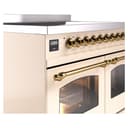 Nostalgie II Series 40 inch Freestanding Electric Induction Range with 6 Elements, Smoothtop Cooktop, 4.3 cu. ft. Total Oven Capacity, Convection Oven, Storage Drawer with Brass Trim view 7