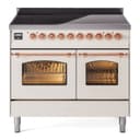 Nostalgie II 40 UPDI406NMPAWP Freestanding Electric Range Range with Induction Double Oven with Triple Glass Door with Copper knobs view 1