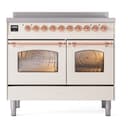 Nostalgie II 40 UPDI406NMPAWP Freestanding Electric Range Range with Induction Double Oven with Triple Glass Door with Copper knobs view 5