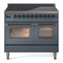 Nostalgie II 40 UPDI406NMPBGB Freestanding Electric Range Range with Induction Double Oven with Triple Glass Door with Bronze knobs view 1