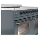 Nostalgie II 40 UPDI406NMPBGB Freestanding Electric Range Range with Induction Double Oven with Triple Glass Door with Bronze knobs view 7