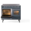Nostalgie II 40 UPDI406NMPBGC Freestanding Electric Range Range with Induction Double Oven with Triple Glass Door with Chrome knobs view 3
