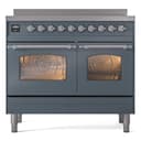 Nostalgie II 40 UPDI406NMPBGC Freestanding Electric Range Range with Induction Double Oven with Triple Glass Door with Chrome knobs view 5