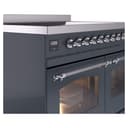 Nostalgie II 40 UPDI406NMPBGC Freestanding Electric Range Range with Induction Double Oven with Triple Glass Door with Chrome knobs view 7