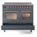 Nostalgie II 40 UPDI406NMPBGP Freestanding Electric Range Range with Induction Double Oven with Triple Glass Door with Copper knobs view 6