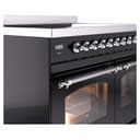 Nostalgie II 40 UPDI406NMPBKC Freestanding Electric Range Range with Induction Double Oven with Triple Glass Door with Chrome knobs view 9