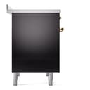 Nostalgie II 40 UPDI406NMPBKG Freestanding Electric Range Range with Induction Double Oven with Triple Glass Door with Brass knobs view 9