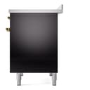Nostalgie II 40 UPDI406NMPBKG Freestanding Electric Range Range with Induction Double Oven with Triple Glass Door with Brass knobs view 10