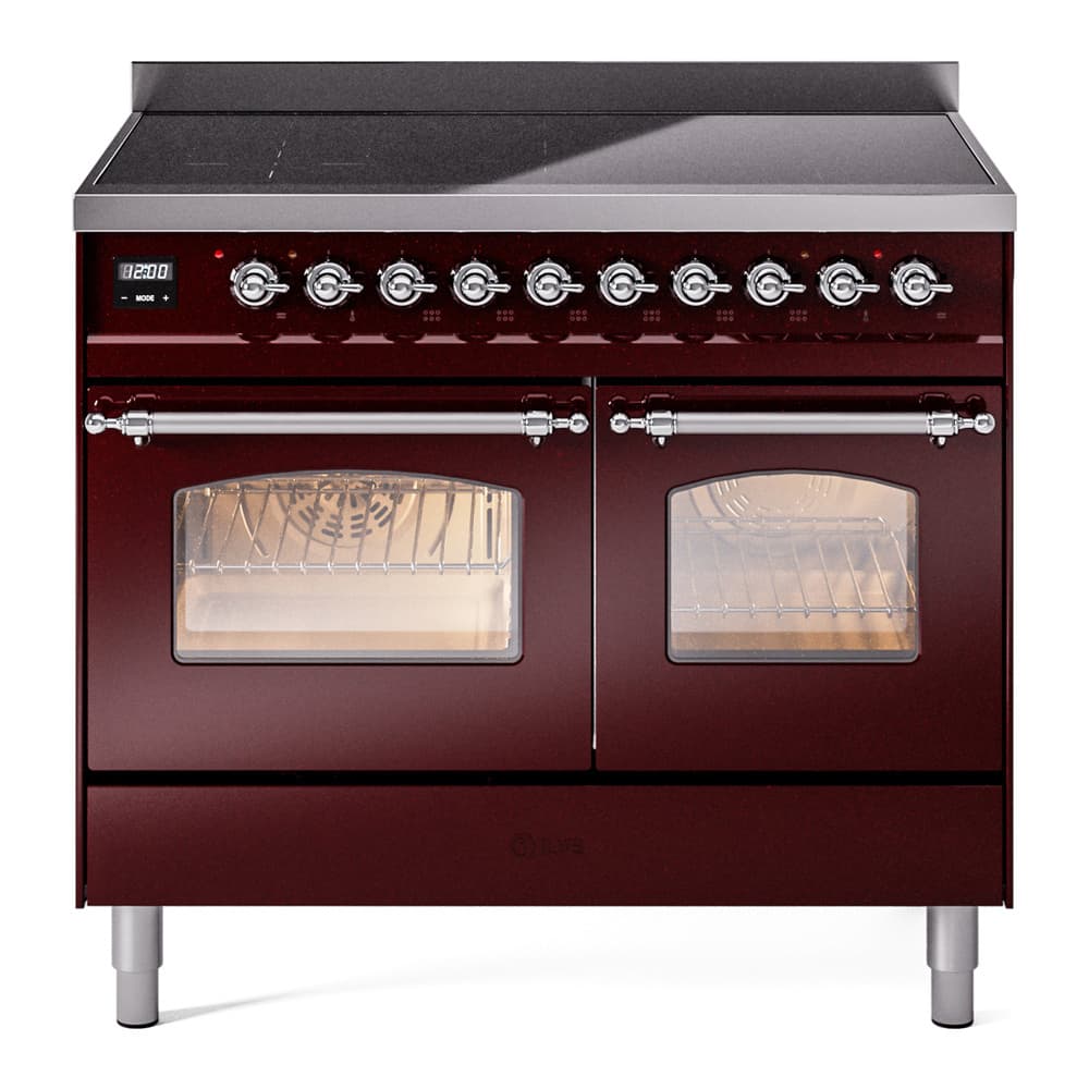 Nostalgie II 40 UPDI406NMPBUC Freestanding Electric Range Range with Induction Double Oven with Triple Glass Door with Chrome knobs