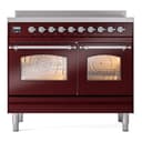Nostalgie II 40 UPDI406NMPBUC Freestanding Electric Range Range with Induction Double Oven with Triple Glass Door with Chrome knobs view 5
