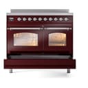 Nostalgie II 40 UPDI406NMPBUC Freestanding Electric Range Range with Induction Double Oven with Triple Glass Door with Chrome knobs view 6