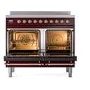 Nostalgie II 40 UPDI406NMPBUP Freestanding Electric Range Range with Induction Double Oven with Triple Glass Door with Copper knobs view 2