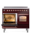 Nostalgie II 40 UPDI406NMPBUP Freestanding Electric Range Range with Induction Double Oven with Triple Glass Door with Copper knobs view 3
