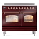 Nostalgie II 40 UPDI406NMPBUP Freestanding Electric Range Range with Induction Double Oven with Triple Glass Door with Copper knobs view 5