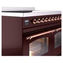 Nostalgie II 40 UPDI406NMPBUP Freestanding Electric Range Range with Induction Double Oven with Triple Glass Door with Copper knobs view 7