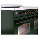 Nostalgie II 40 UPDI406NMPEGB Freestanding Electric Range Range with Induction Double Oven with Triple Glass Door with Bronze knobs view 7