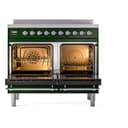 Nostalgie II 40 UPDI406NMPEGC Freestanding Electric Range Range with Induction Double Oven with Triple Glass Door with Chrome knobs view 2