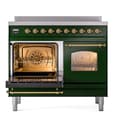 Nostalgie II 40 UPDI406NMPEGG Freestanding Electric Range Range with Induction Double Oven with Triple Glass Door with Brass knobs view 3