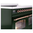 Nostalgie II 40 UPDI406NMPEGP Freestanding Electric Range Range with Induction Double Oven with Triple Glass Door with Copper knobs view 7